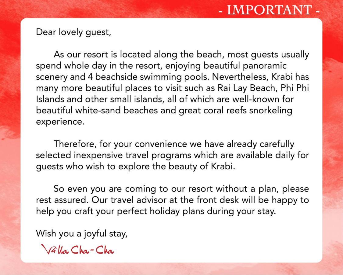 Villa Cha-Cha Krabi Beachfront Resort Ao Nam Mao Bagian luar foto